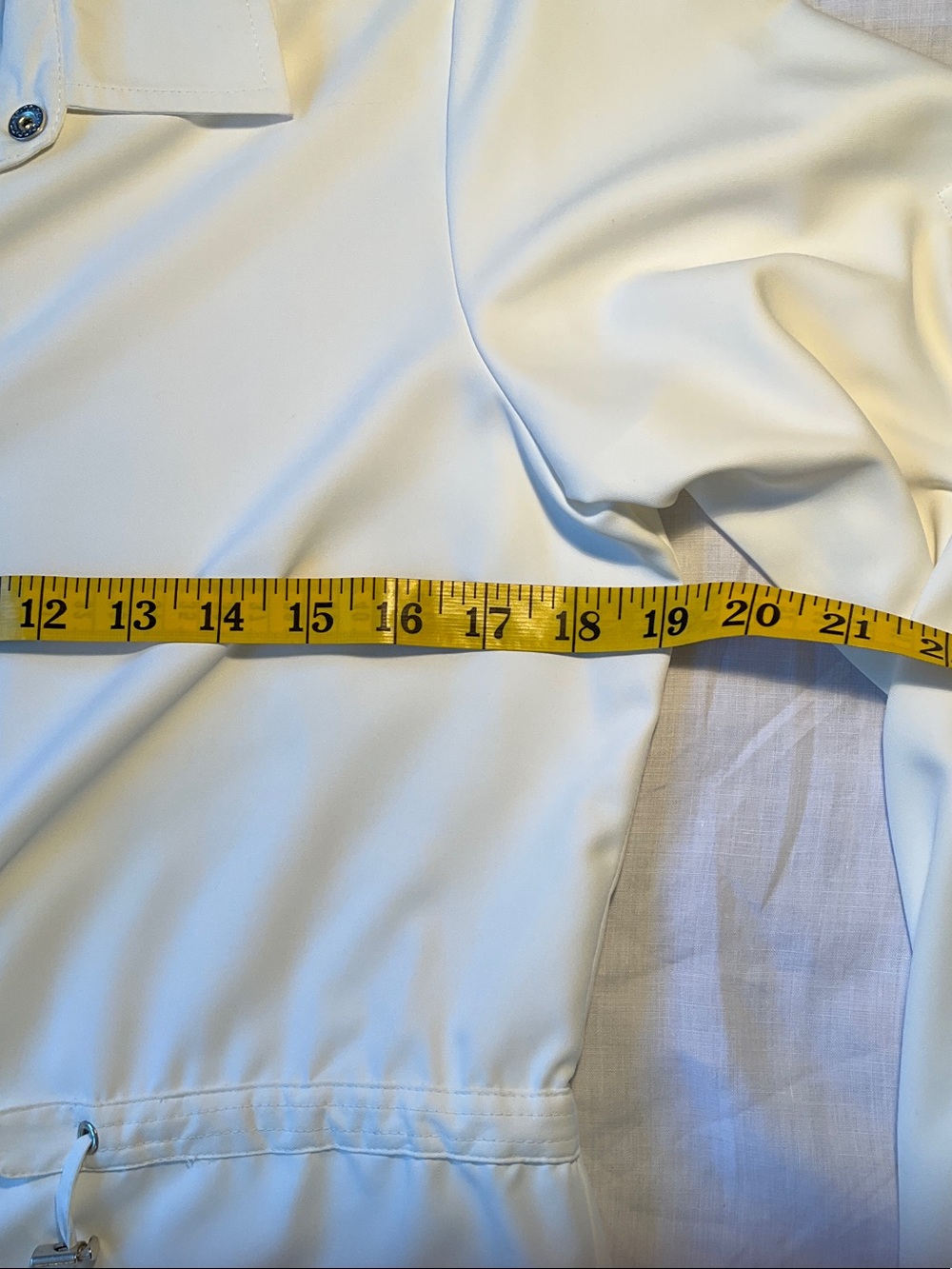 Calvin Klein white Button-Down Drawstring jacket - Picture 7 of 8
